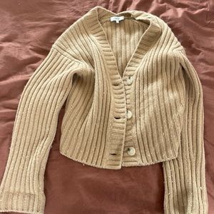 Chubby beige wool/cashmere Vince cardigan